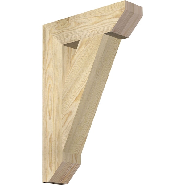 Ekena Millwork Traditional Slat Rough Sawn Bracket, Douglas Fir, 4"W x 16"D x 24"H BKT04X16X24TRA06RDF - main